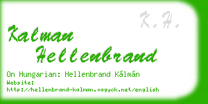 kalman hellenbrand business card